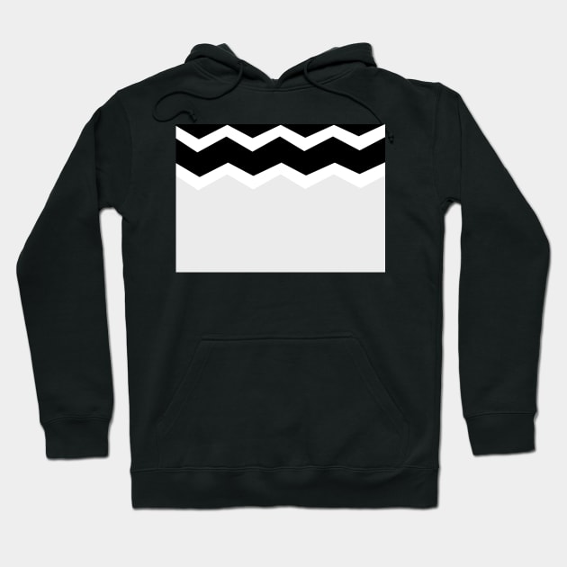 Abstract zigzag - gray, black and white. Hoodie by kerens